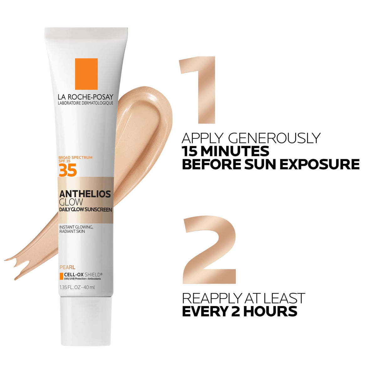 La Roche-Posay held in hand for size comparison offering travel-friendly daily sunscreen