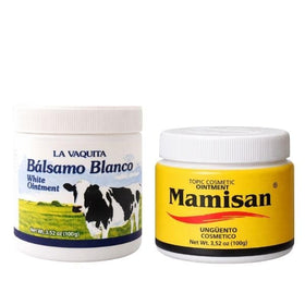 LA VAQUITA BALSAMO BLANCO front packaging showing dual 3.52 oz jars and benefits