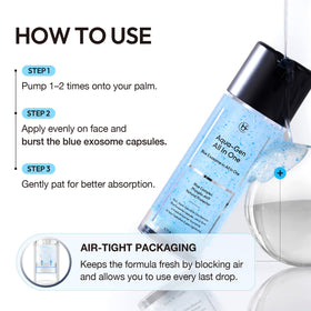LAB BY He is_ ingredient label close-up showcasing hyaluronic acid and niacinamide benefits