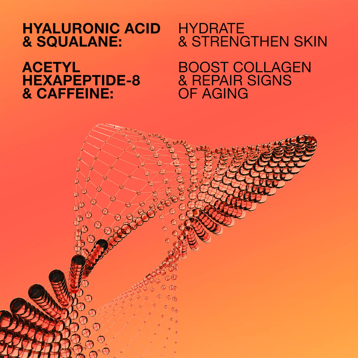 Lab Series visual of hyaluronic acid and squalane components highlighting soothing hydration