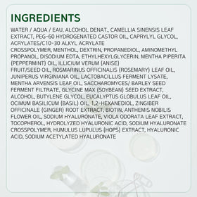 LABO-H rosemary and peppermint detail emphasizing natural invigorating oils
