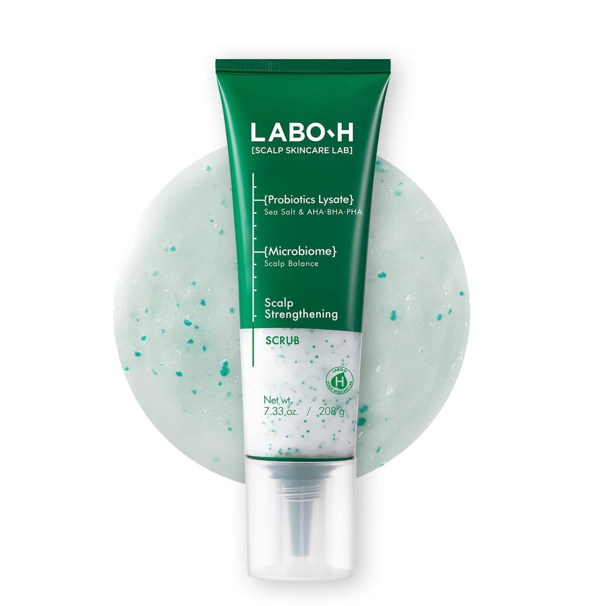 LABO-H front bottle view showing label and clear product benefit