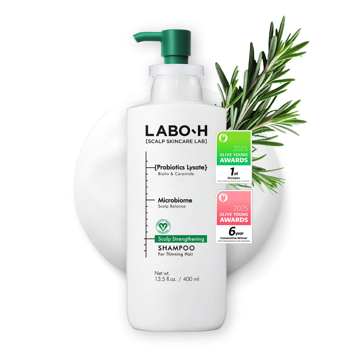 LABO-H front packaging showing bottle and brand benefits