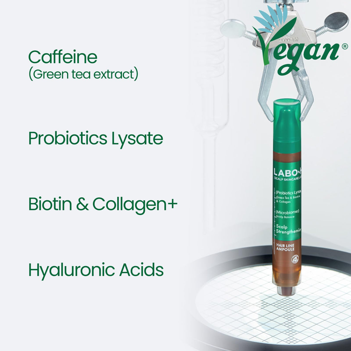 LABO-H serum droplet texture showing lightweight hydration benefit