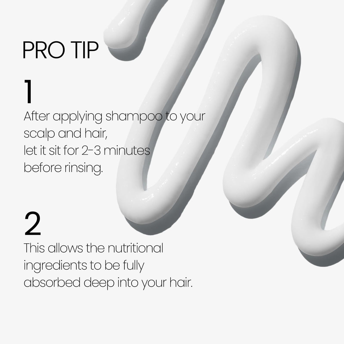 LABO-H shampoo in shower use demonstrating easy lathering