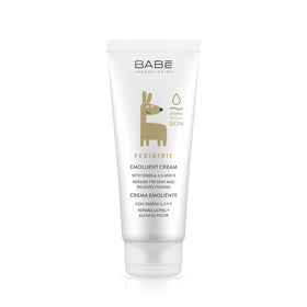 LABORATORIOS BABE front packaging showing 200 ml pediatric emollient and clear benefits