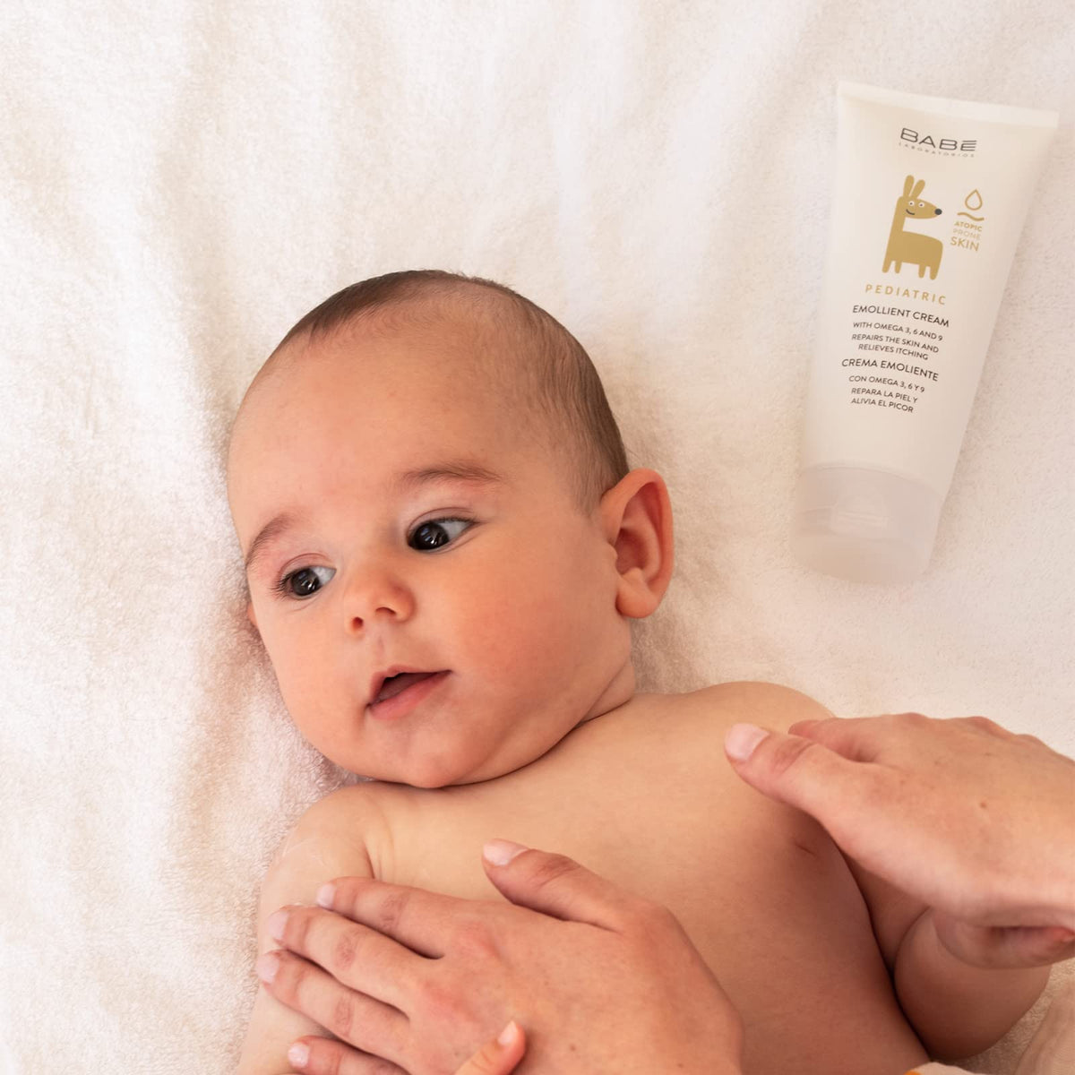 LABORATORIOS BABE label details and ingredients emphasizing pediatric testing and safety