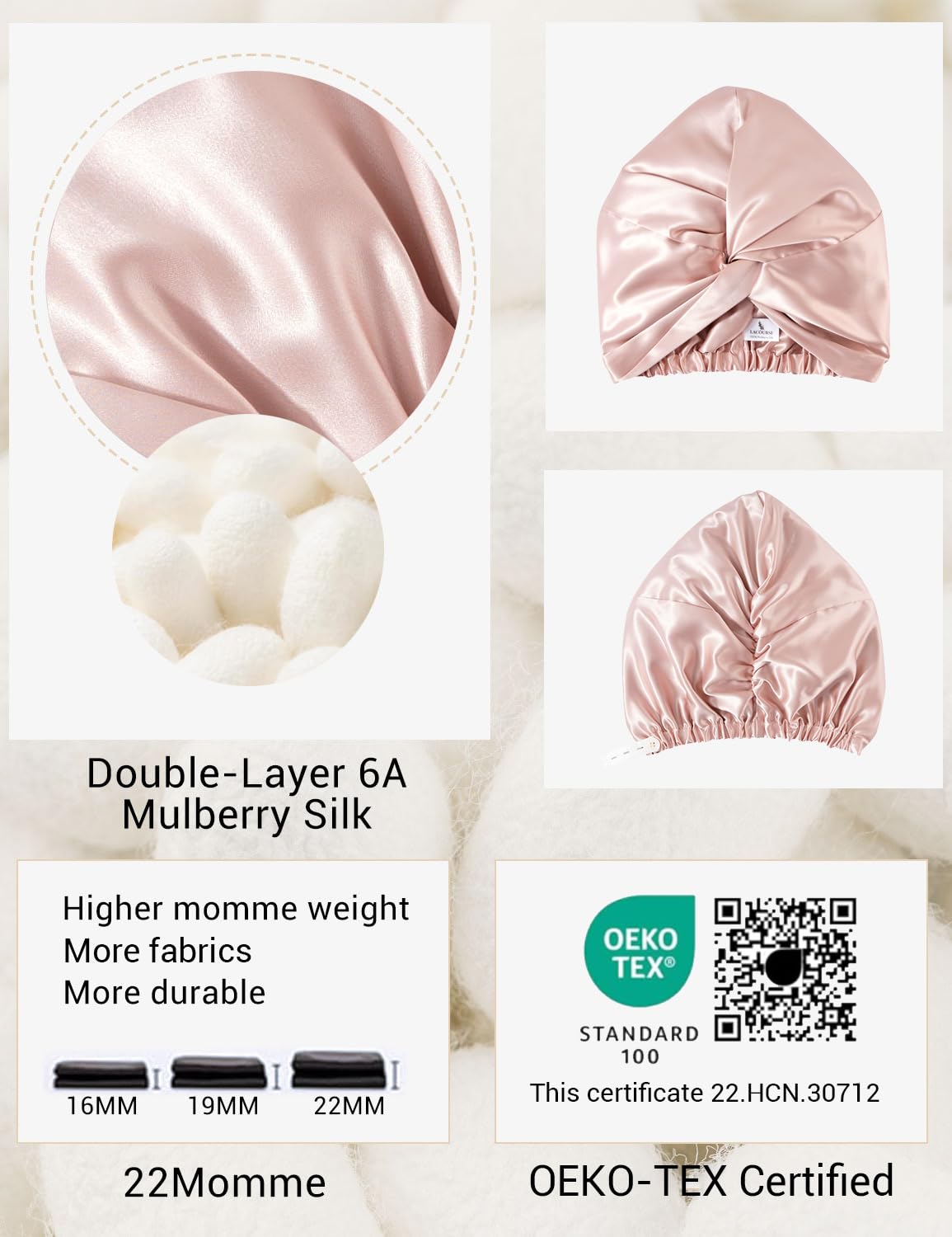LaCourse bonnet adjustable button detail for customizable comfort