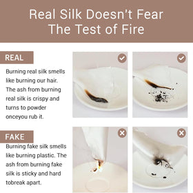 LaCourse packaging with authenticity card and silk burn-test proof