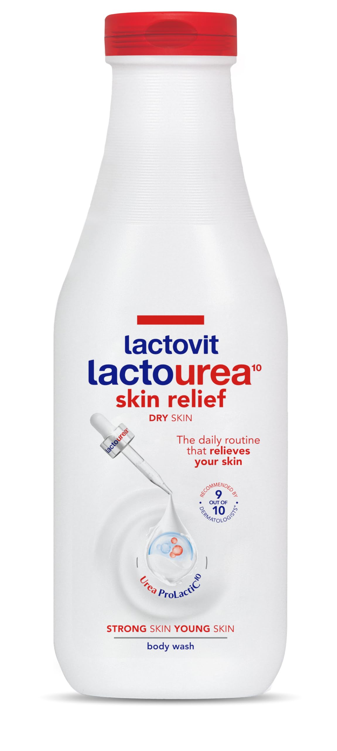 Lactovit front bottle showing clear label and 600 ml size for hydration