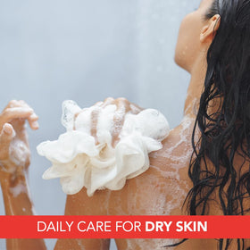 Lactovit in-shower application showing gentle cleansing and comfort