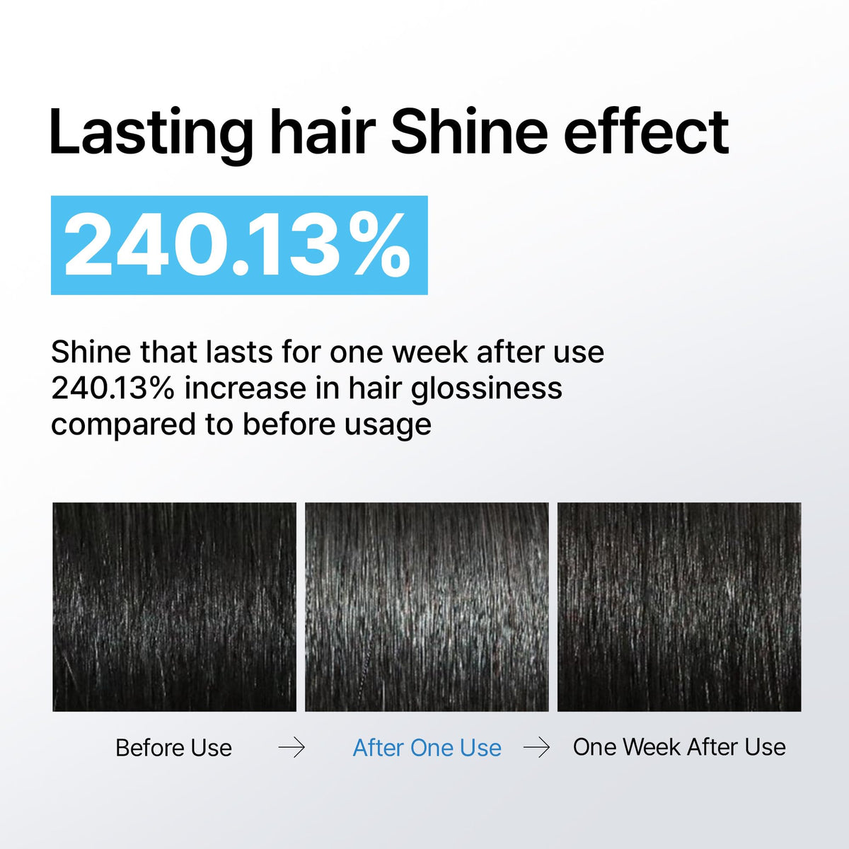 LA'DOR before and after hair length comparison showing improved smoothness