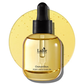 LA'DOR front bottle Osmanthus hair perfume oil showing compact packaging and sheen