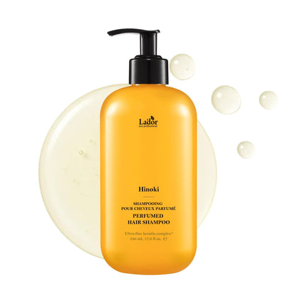 LA'DOR front bottle shot showing elegant osmanthus perfume and benefit of nourishment