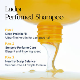 LA'DOR creamy lather texture demonstrating rich hydration and smooth foaming action