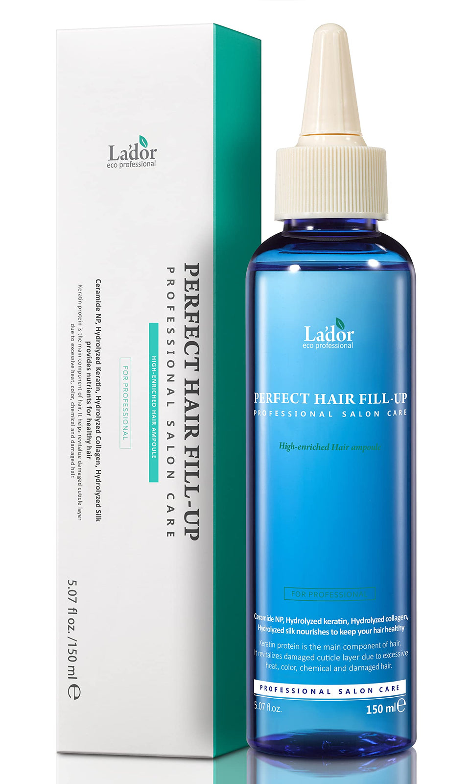 LA'DOR front bottle view showing product and size benefits