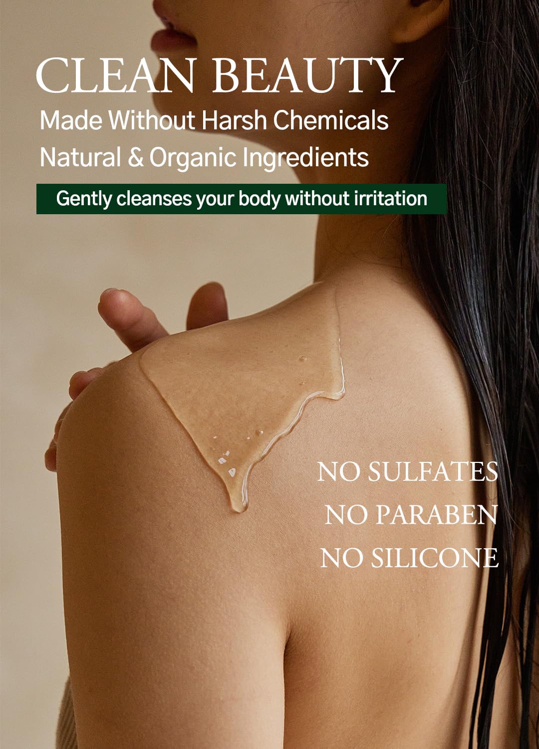 laferme gel texture drop highlighting moisturizing, non-stripping hydration
