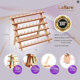 Laflare braiding rack attached to a salon trolley demonstrating mobile workstation efficiency