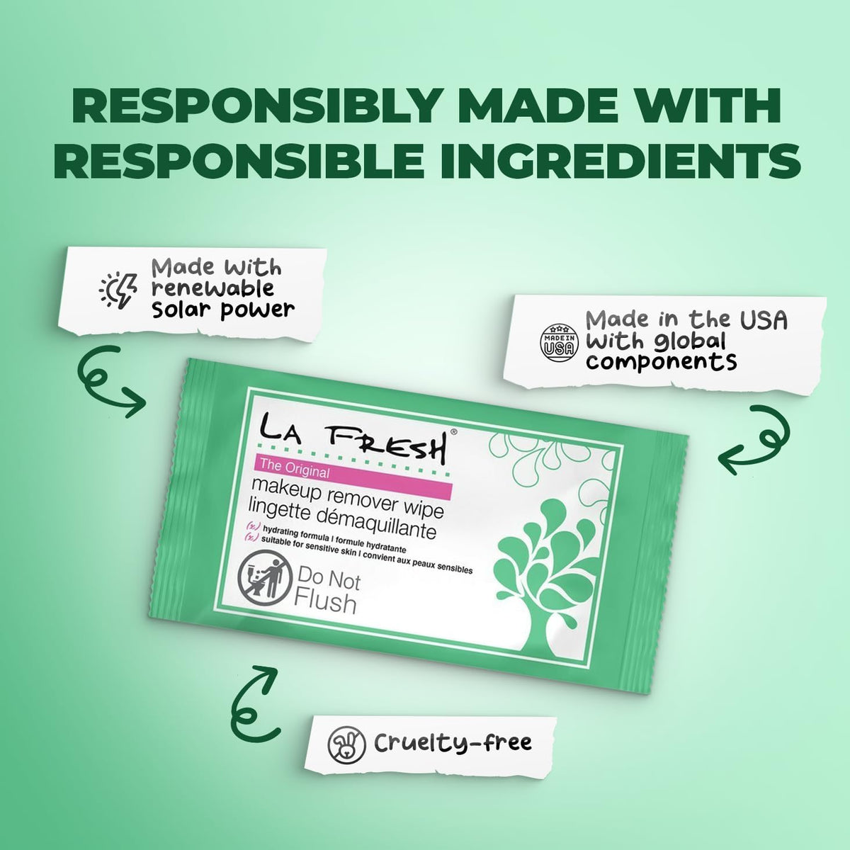 La Fresh packaging label closeup showing product details and benefits