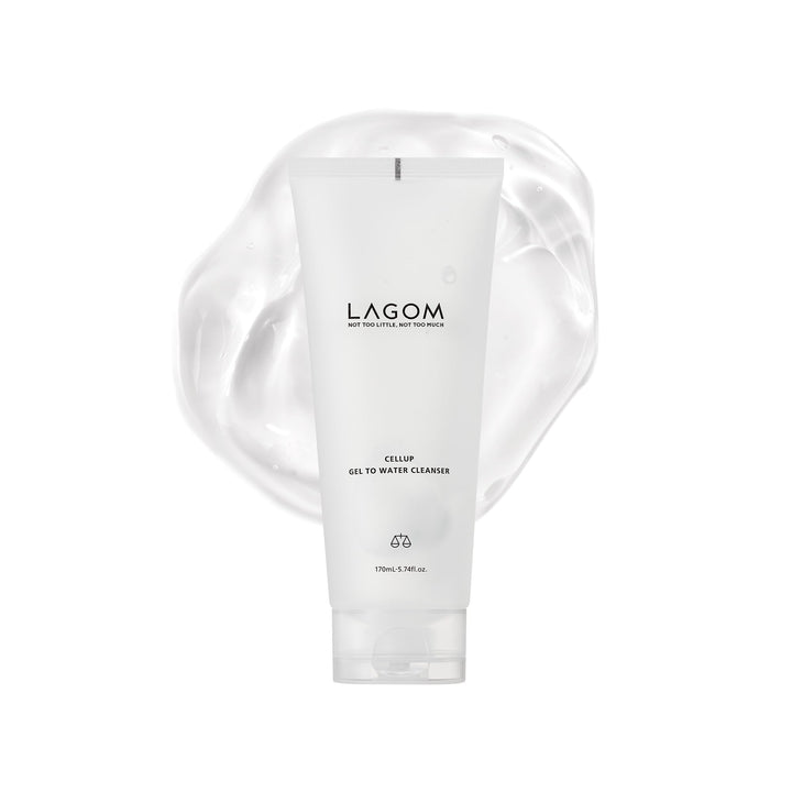 LAGOM front bottle showing cleanser branding and volume for clear identification and benefit
