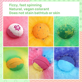 Lagunamoon bath bomb beside hand for scale showing extra-large size and value