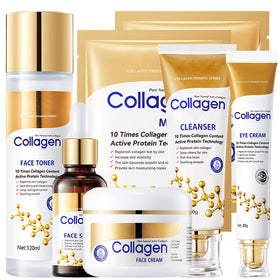 LAIKME front packaging showing complete 6-piece collagen set benefits
