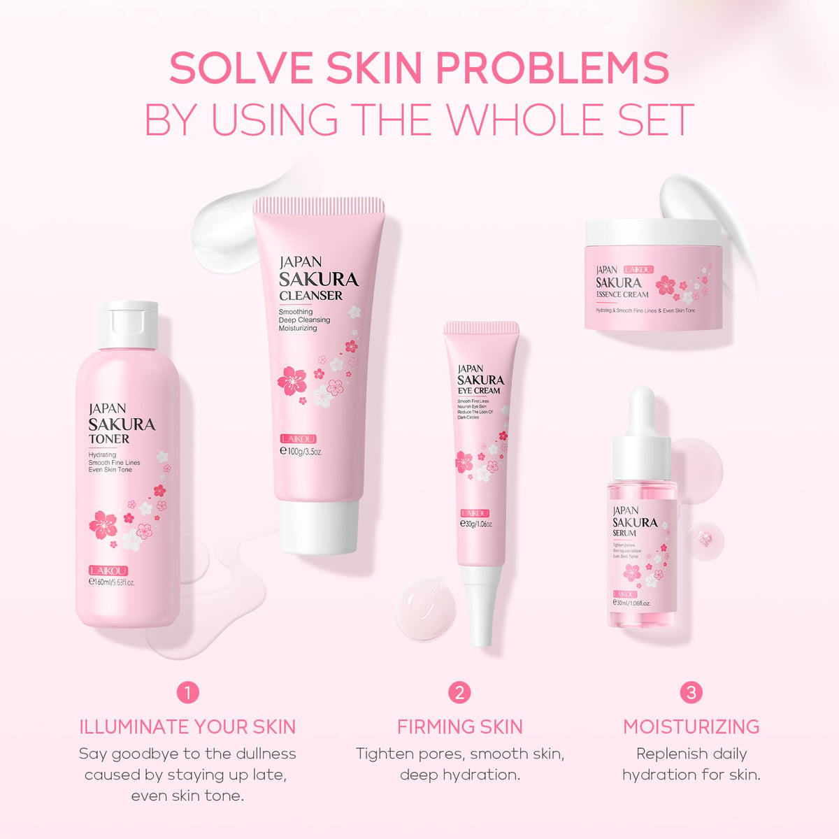 LAIKOU kit arranged flatlay displaying coordinated products for daily routine
