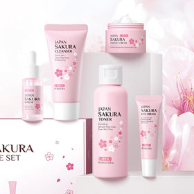 LAIKOU cherry blossom ingredient shot emphasizing natural extract for gentle hydration benefit