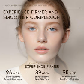LAIKOU serum dropper detail showing concentrated snail and ginseng benefits