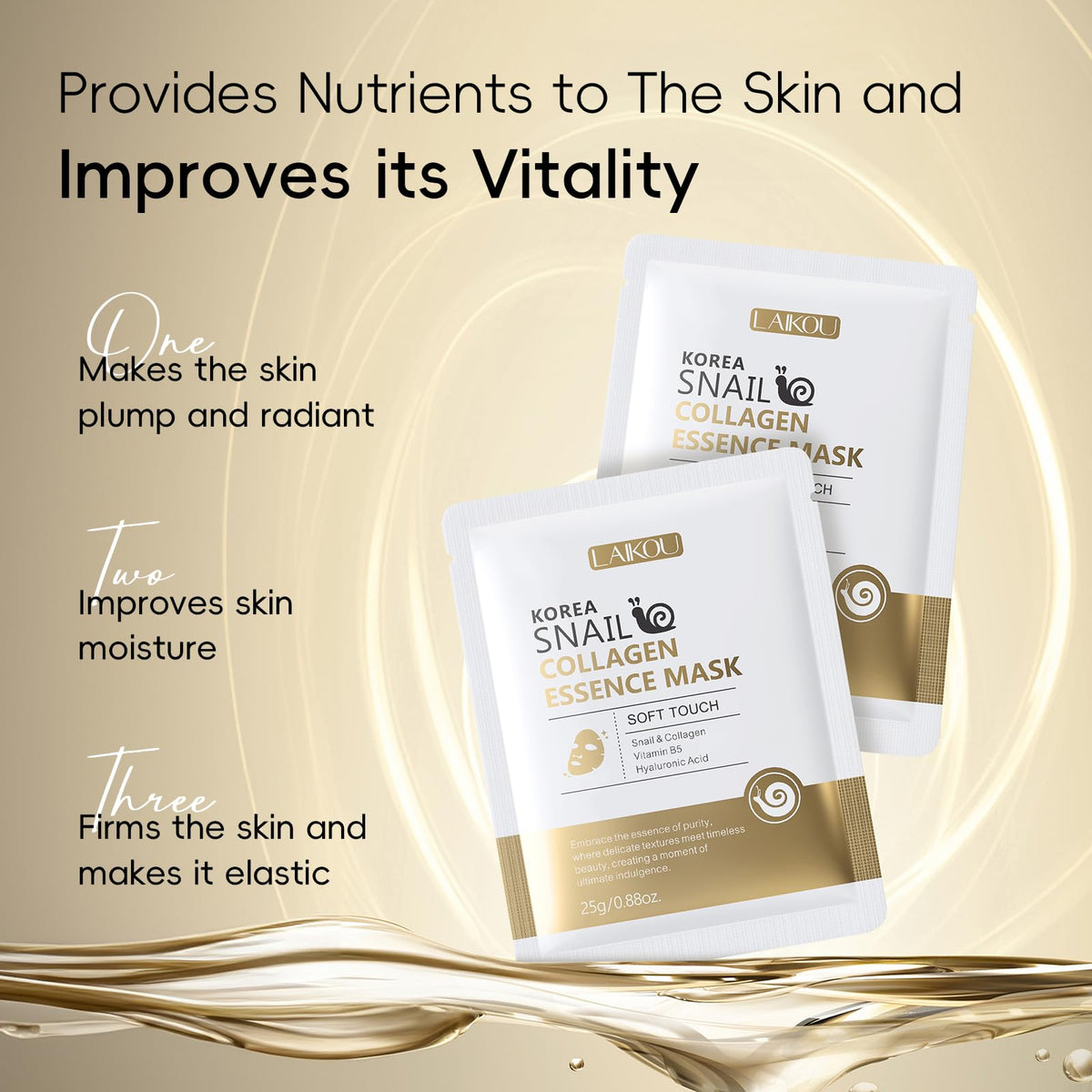 LAIKOU sheet mask in hand demonstrating quick application and intense moisture