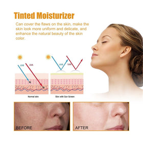 LAJPXKHY model outdoors applying sunscreen for sun-safe lifestyle use
