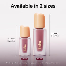 Laka Fruity Glam Tint lips before and after showing hydration and shine benefit
