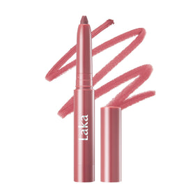 Laka lip liner front view showing slim rosy talk pencil and precise tip benefit