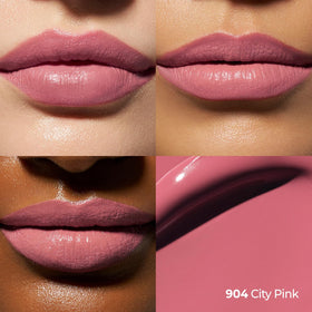 Laka dual-ended pen open showing matte applicator and clear gloss wand for easy switching