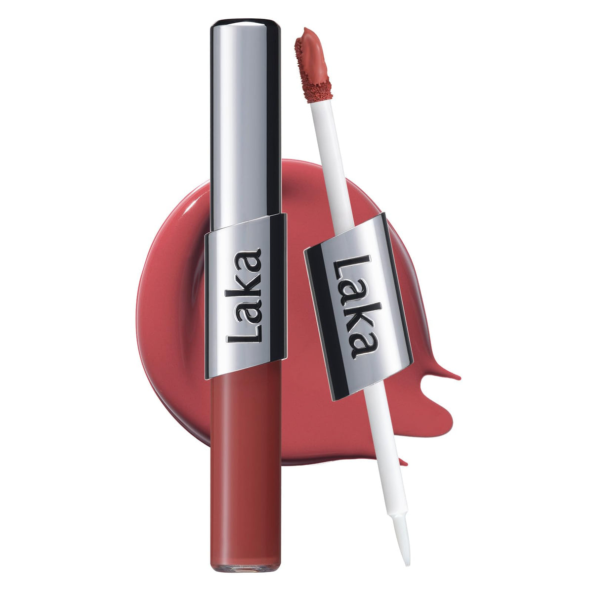 Laka front packaging of Perfect Twin Lip showing shade and dual ends