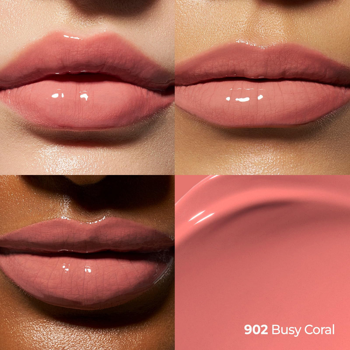 Laka matte swatches on arm showing Busy Coral pigmentation and finish