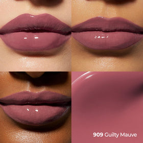 Laka swatches of Guilty Mauve shade showing pigmentation and blendability