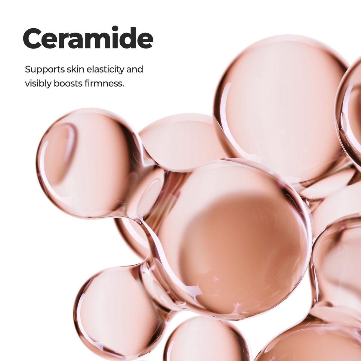 Close-up of Laka label detailing ceramide and PDRN ingredients