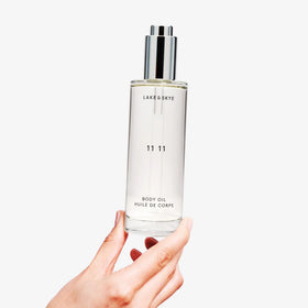 Lake & Skye applied on forearm during morning routine for soft skin