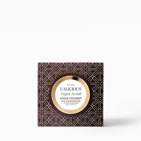 LALICIOUS jar staged in bathroom lifestyle to show at-home spa routine and gifting appeal
