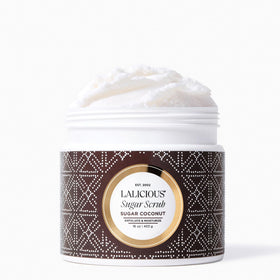 LALICIOUS front jar displaying label and 16oz size for clear product identity and value