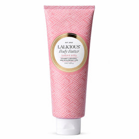 LALICIOUS jar front view showing label and elegant packaging that invites touch