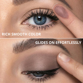 Lamora matte texture close-up shows smooth blendable pigment for seamless transitions