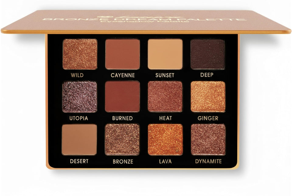Lamora front packaging showing bronze palette and compact convenience