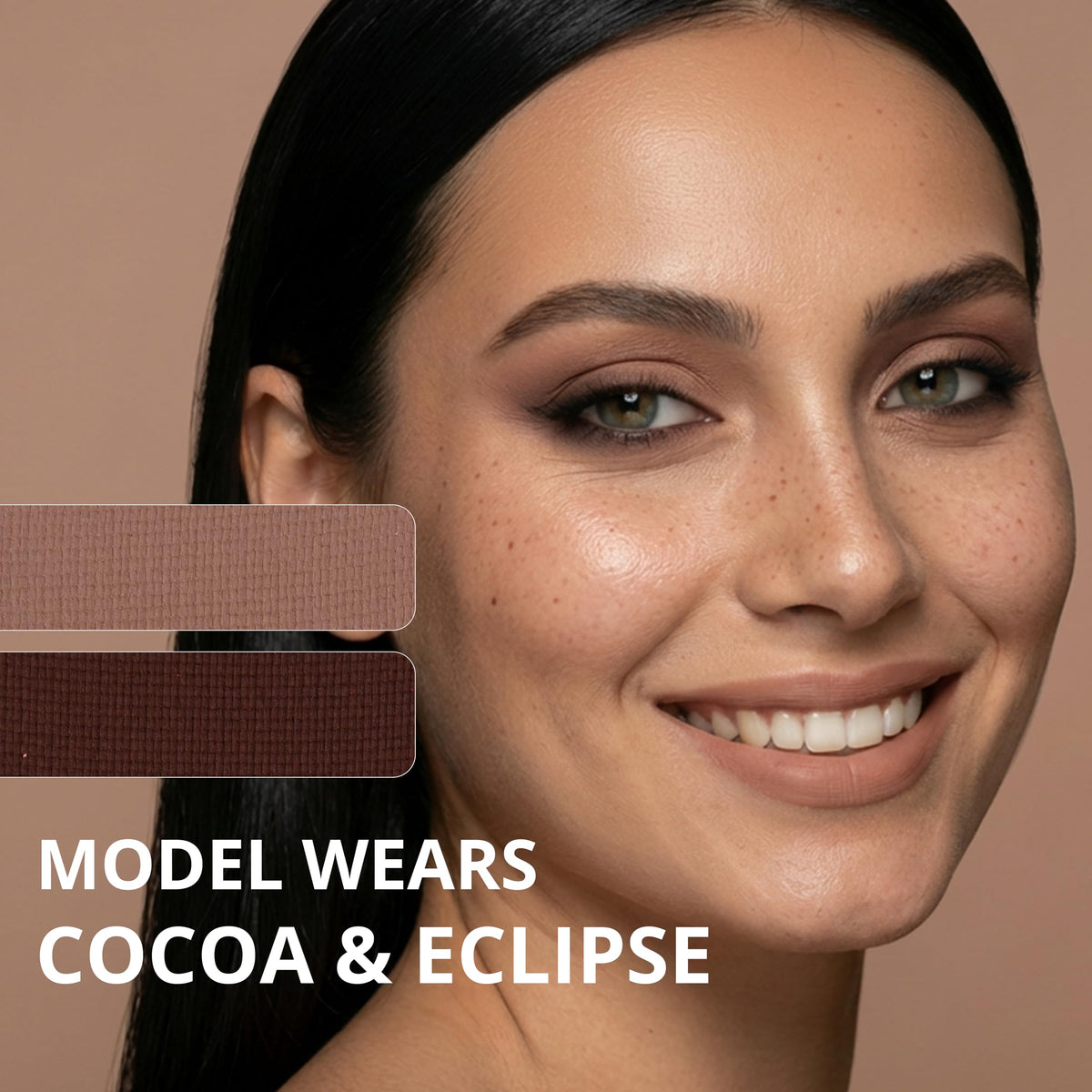 Lamora packaging label detail highlighting shade names and product authenticity