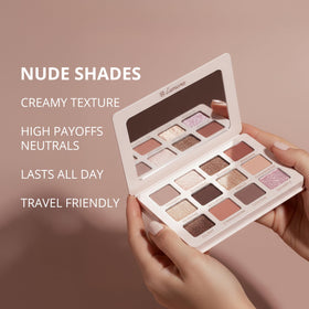 Lamora palette styled in a travel bag demonstrating on-the-go touch-up readiness