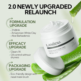 LANBENA applied to nose and chin, demonstrates coverage and targeted pore treatment benefit