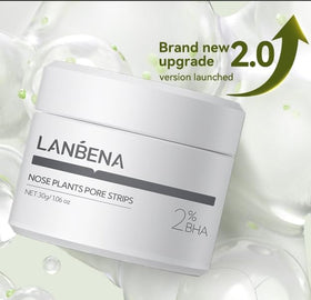 LANBENA strip applied on nose demonstrating targeted coverage and ease