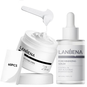 LANBENA front packaging showing full 3-in-1 blackhead set benefits