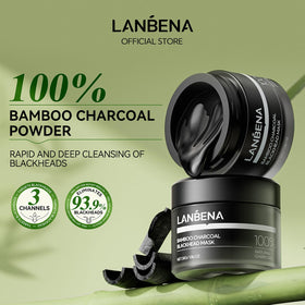 LANBENA texture close-up of black paste showing charcoal particles